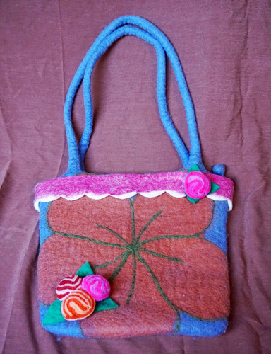Schultertasche gefilzte wolle - schultertasche,