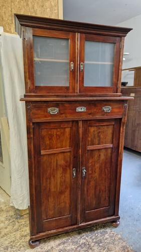 Vertiko mit vitrinenaufsatz - vertiko,
