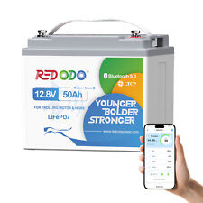Redodo 12V 50Ah Bluetooth LiFePO4 Lithium Batterie - Ausgezeichneter Zustand