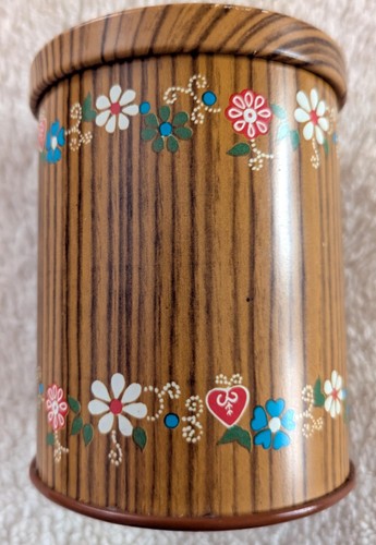 Blechdose dose holz imitation - blechdose,