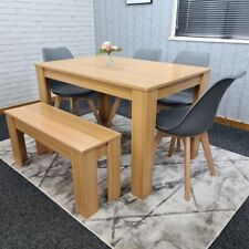 Esstischgarnitur Eiche Optik