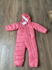 NEU Schneeanzug Winteroverall Winterjacke Blumen Impidimpi Gr. 74/80 Pink Rosa 