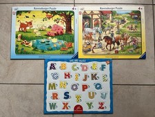 Rahmenpuzzle 2 Stück von Ravensburger + ABC Puzzle von Spiegelburg
