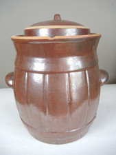 älterer Handgefertigter  Steinguttopf Krauttopf Gärtopf Gurkentopf, sehr schwer