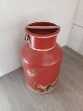 milch kanne metall alu floral