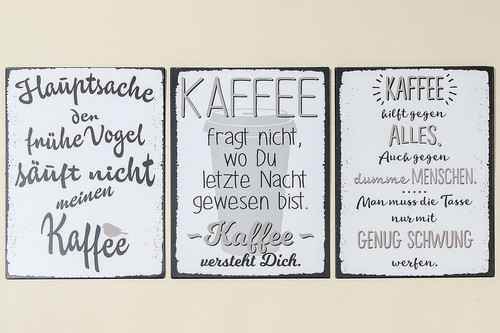 Schild kaffee mit witzigem - kaffee,