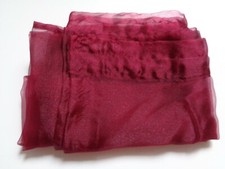 Stoffrest ORGANZA ° Dekostoff ° weinrot ° zum Nähen/Basteln 135 x 200 cm