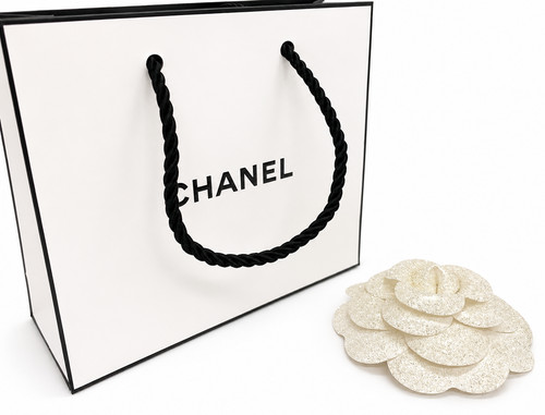 Chanel camelia weiß glitzer - weiß,