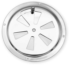 everlar – Edelstahl Lüftungsrosette 125mm, Rundlüfter, Kiemenblech