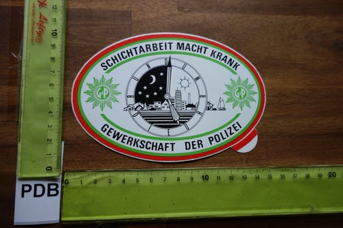 Alter aufkleber polizei bgs - alter,