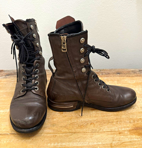 Damen leder stiefelette - a.s.98,