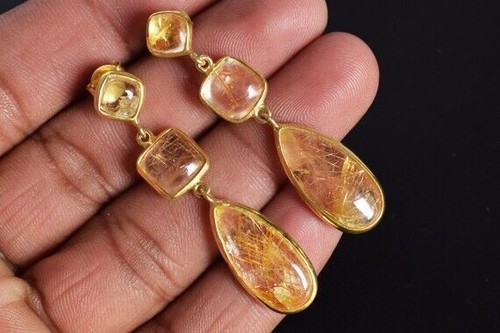 Goldene rutilquarz edelstein - goldene,