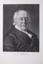 Peter Ilsted. Bildnis Konsistorialraad A.C. Krog nach C.A. Jensen. Mezzotinto.