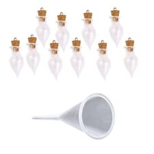 10 stücke Klarglas Cork Flaschen Phiole Flasche DIY Anhänger Mit Trichter