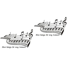  2 Pack Klaviertaste Sticker