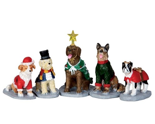 Lemax weihnachtsdorf hunde - lemax,