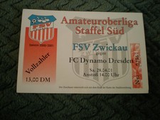 Sammler  Ticket  FSV  Zwickau