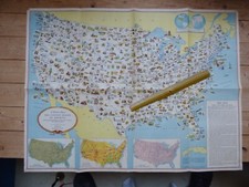 USA Department of the State ca. 1950: A pictorial map of the United States of Am