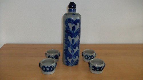 Steingut schnapsflasche mit - steingut,