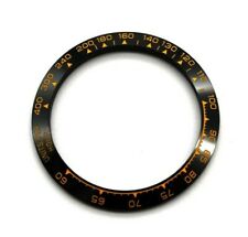 Watch Bezel Inlay Lünette Black Yellow Ceramic compatible R0lex D-tona  40mm