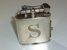 DUNHILL "THE PIPE POCKET" LIFTARM LIGHTER - SILVER PLATED - ENGLAND - RARE