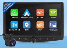 Doppel DIN 10.1" Touchscreen Android 13 6+64GB Autoradio CarPlay GPS NAVI 4G LTE