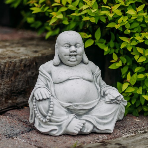 Lachender mönch buddha - lachender,