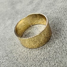 Ring vergoldet breit strukturiert verstellbar Größe 55 Damen Schmuck