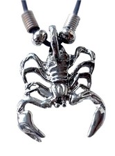 Edelstahl Anhänger Skorpion Sternzeichen Tier-Schmuck Biker-Schmuck + Kette