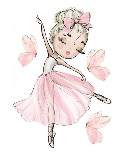 Ballerina ballett 14x10cm - ballett,