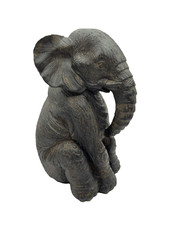 Deko Dekoration Elefant Holzoptik Braun Afrika Safari Figur 23cm NEU