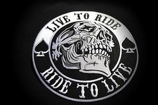 Live To Ride Patch XL Rückenaufnäher Badge 25cm Biker Kutte,Aufbügler V8