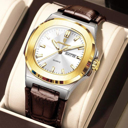 Herren uhr luxus lederarmband - herren,
