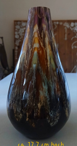 Vase keramik mehrfarbig 60er - vase,