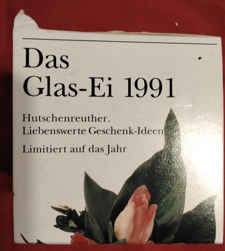 Hutschenreuther glas 1991 - hutschenreuther,