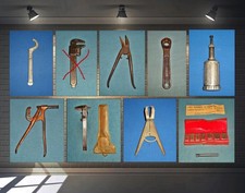 Alte Antikes Werkzeug - DDR - D.R.G.M  Zange - Blechschere - Messschieber u.s.w