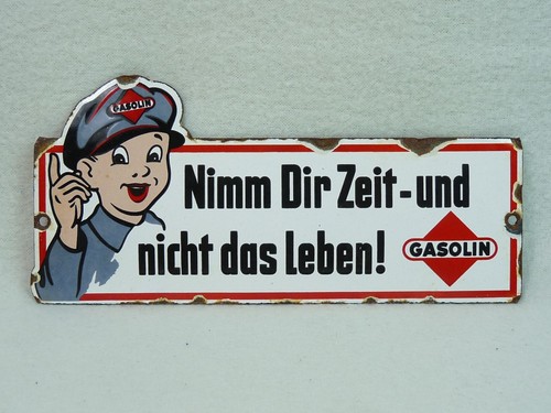Gasolin emaille schild tür - gasolin,