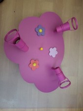 Waldi Leuchten Deckenleuchte Wolke Blumen, rosa, Holz, 65288.0