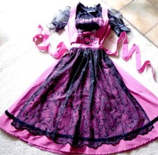 Country Lady Festtags Hochzeits Balkonette Dirndl 3tlg. GR 34 schwarz pink