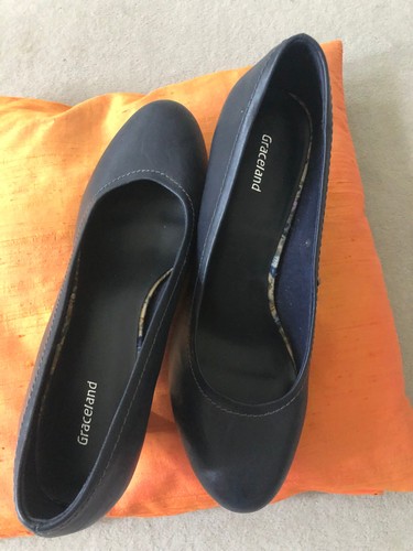 Dunkelblau lederpumps größe - dunkelblau,