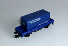 Märklin H0 Niederbordwagen THW mit Stromaggregat 2-achsig aus 29655