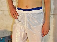 RODSPOT ultradünn Pants white Glanznylon Hose shiny Nylon wetlook transpart