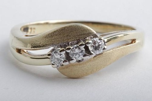 Brillant diamant ring mit - brillant, 3