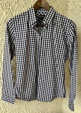 Damen Bluse Gr.38 Marc O'Polo Schwarz-Weis Kariert Langarm Neuwertig