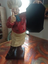 Org. alter Koch Bäcker mit Tafel Figur für Gastronomie Gewerbe guter Zustand 