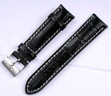 20mm Breitling Black Leather