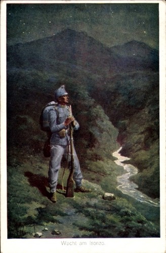 Künstler kuk armee wacht - ak,