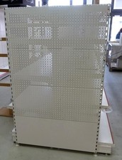 Stirngondel 1m Lochwand Gondel Tegometall weiß weiss Regal Kopfgondel Kopfregal