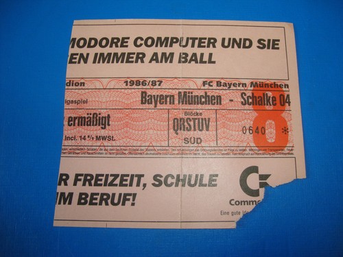 Ticket fc bayern - 86/87,
