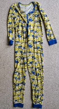 Minion Schlafanzug Einteiler Schlafoverall Mit Druckknöpfen Größe 140